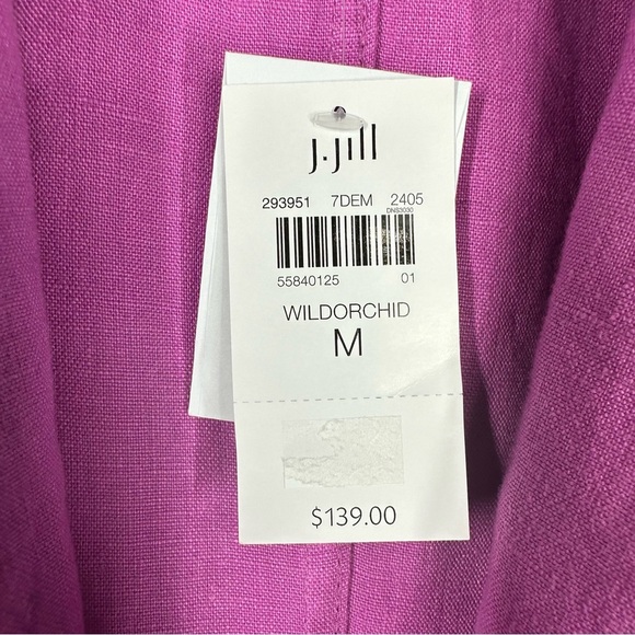 J.JILL Love Linen Wild Orchid Purple tank and Blazer Jacket Medium - Picture 4 of 14